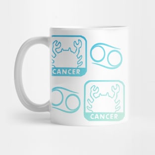 Cancer Birth Sign - Seafoam Mug